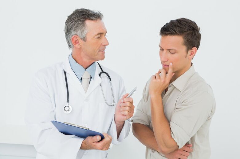 the doctor prescribes treatment for prostatitis