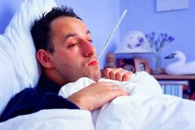 The acute stage of prostatitis is manifested by a high body temperature